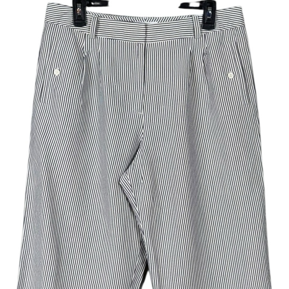 Talbots Womens Linen Silk Wide Leg Crop Pants 12 Nautical Coastal Quiet Luxury - Picture 3 of 8